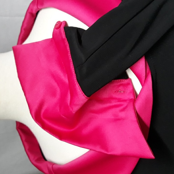 Hot Pink Big Collar Joseph Ribkoff Blouse Top - Picture 7 of 8
